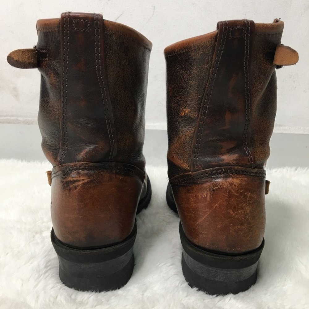 FRYE Women's Pull On Brown Leather Boots Size 8 - Picture 4 of 16